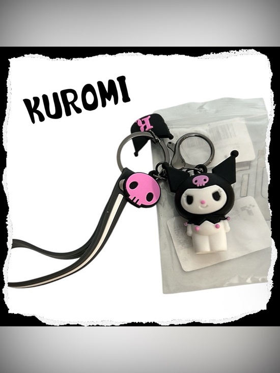 Sanrio Accessories - Kuromi Keychain with Pink and Black Accents•NIP